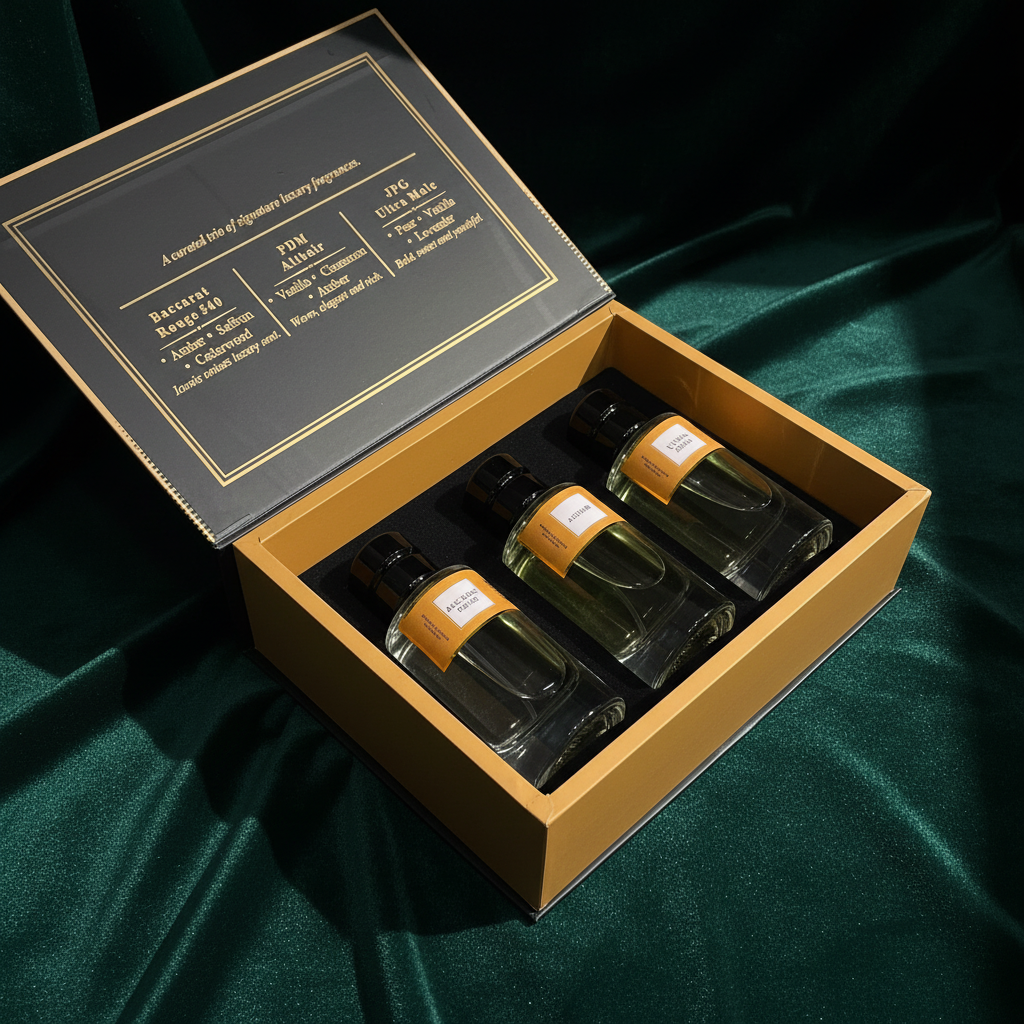Luxury Signature Trio Box – BR540, Althair & Ultra Male (55ml Each)