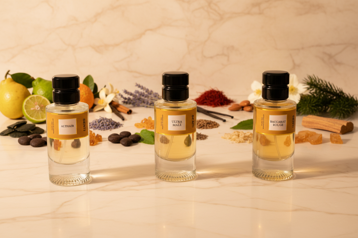 Althair, Ultra Male, Baccarat Rouge with specific notes - cream