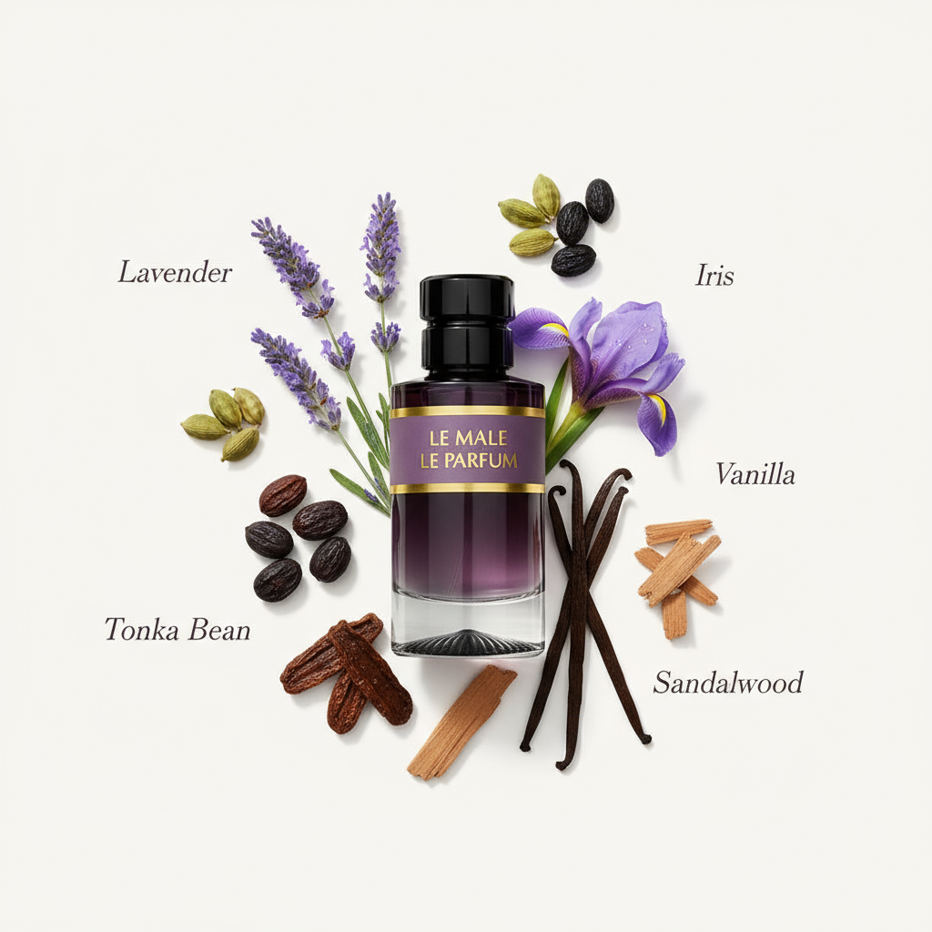 Le Male Le Parfum with Labeled Accords